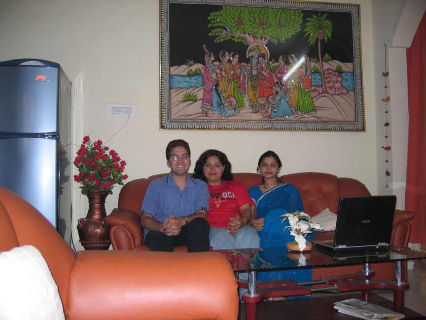 My Hubby and a Relative at my Flat at Bangalore